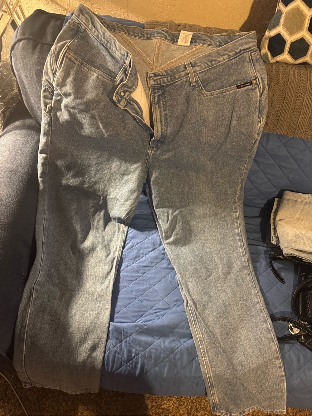 Classic Rockies Women’s Light Blue Denim Jeans Size 24W Inseam M